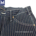 100% cotton twill stripe raw denim jeans fabric